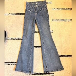 Free People Classic Blue Flared Women's Jeans